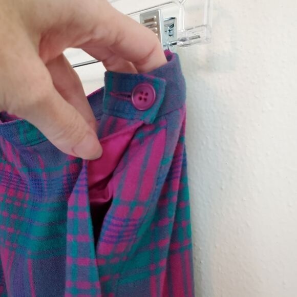 Vintage Pendleton plaid wool midi skirt plus size - Picture 5 of 8